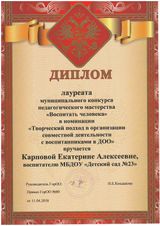 диплом воспитать человека